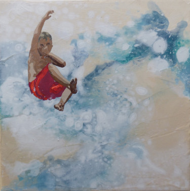 "splash fastoche" Peinture intitulée ""splash fastoche"" par Sandrine Gergaud, Œuvre d'art originale, Acrylique Monté sur Châssis en bois
