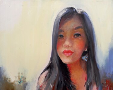 Peinture intitulée "east java girl" par Ilgvars Zalans, Œuvre d'art originale, Huile