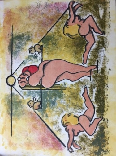 印花与版画 标题为“Quant les diables s…” 由Dennis Van Den Bossche (D.Boss), 原创艺术品, 光刻技术