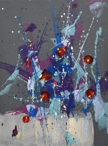 Peinture intitulée "Fleur de Février (F…" par Cynthia Ligeros, Œuvre d'art originale, Huile
