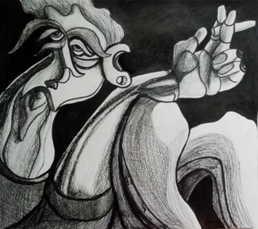 제목이 "No smoke without a…"인 그림 Anna Reshetnikova로, 원작, 연필