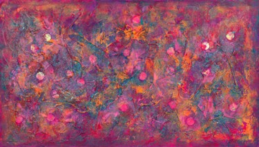 Painting titled "Holographic Moonlig…" by Pamela Rys, Original Artwork, Acrylic