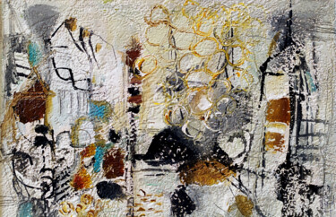 Construction légère Peinture intitulée "Construction légère" par Muriel Cayet, Œuvre d'art originale, Acrylique Monté sur Carton