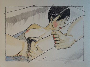 绘画 标题为“Plaisir solitaire 2” 由Jean Philippe Dufau, 原创艺术品, 丙烯