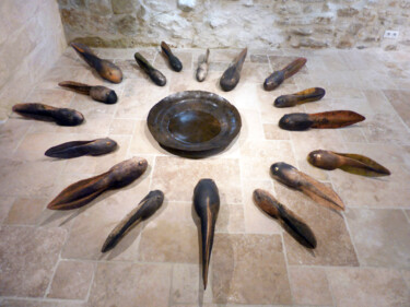 Sculpture intitulée "Entre deux eaux" par Lou Perdu, Œuvre d'art originale, Céramique