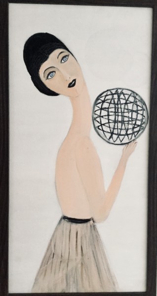 Painting titled "Astrolabio" by Nilda Raw, Original Artwork, Oil