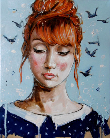 Peinture intitulée "..." par Catherine Cornec, Œuvre d'art originale, Huile