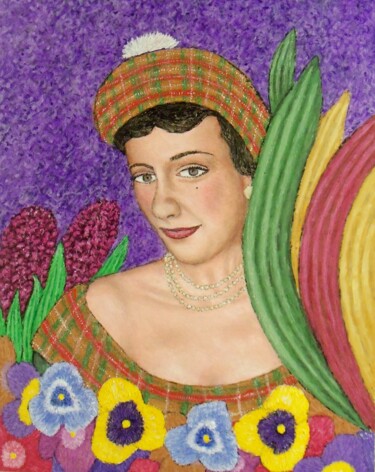 Painting titled "Jane Griffiths" by Stephen Warde Anderson, Original Artwork, Acrylic Mounted on Other rigid panel