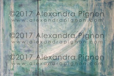 Painting titled "To The North - 2017" by Alexandra Pignon, Original Artwork, Acrylic Mounted on Wood Stretcher frame