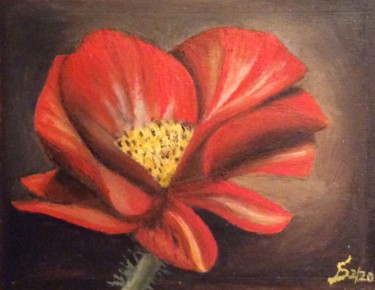 Malerei mit dem Titel "Mohn" von Stefan Dhein, Original-Kunstwerk, Öl