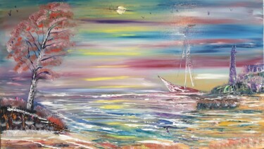 Peinture intitulée "Douce rêverie" par Pascal Jung, Œuvre d'art originale, Huile