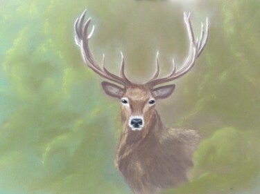Dessin intitulée "La forêt perdue" par Véronique Lenfant, Œuvre d'art originale, Pastel