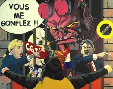 「VOUS ME GONFLEZ !」というタイトルの絵画 Chapによって, オリジナルのアートワーク, アクリル