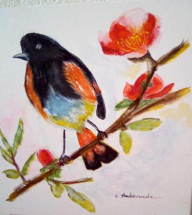 Peinture intitulée "outremer 3" par Claudie Thedevuide, Œuvre d'art originale, Aquarelle