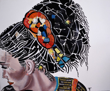 Collages titled "We don't need no mo…" by Fabienne Frery, Original Artwork, Collages