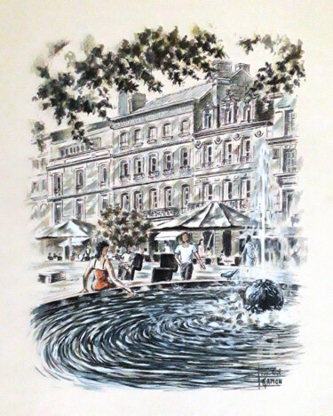 Douceur de vivre Peinture intitulée "Douceur de vivre" par Jean-Paul Ramon, Œuvre d'art originale, Aquarelle