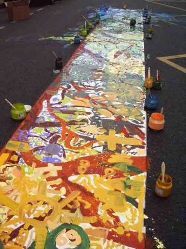 Peinture intitulée "1500 participants" par Zampo, Œuvre d'art originale