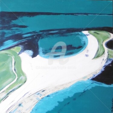 Peinture intitulée "Paysage ilien" par Brigitte Barcelo, Œuvre d'art originale, Acrylique