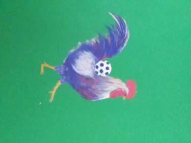 Drawing titled "Coq Tail" by Véronique Lenfant, Original Artwork, Pastel