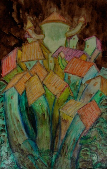 Archi végétale inspirée Peinture intitulée "Archi végétale insp…" par Gerrit Gerard Visser, Œuvre d'art originale, Acrylique