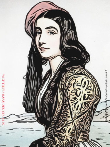 Harajuku Series No.60: Katerina Rosa Botsari Printmaking titled "Harajuku Series No.…" by Wilf Tilley, Original Artwork, Digital Print