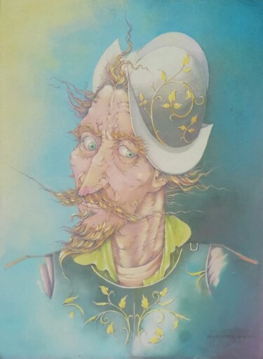 绘画 标题为“Don Quichotte 2” 由Zakarie Benhammada, 原创艺术品, 水粉
