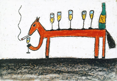 제목이 "Buffet horse on a s…"인 그림 Анна Жулева로, 원작, 파스텔