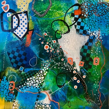 Peinture intitulée "Oh! en couleur" par Nadine Falguieres (NADI), Œuvre d'art originale, Acrylique Monté sur Panneau de bois