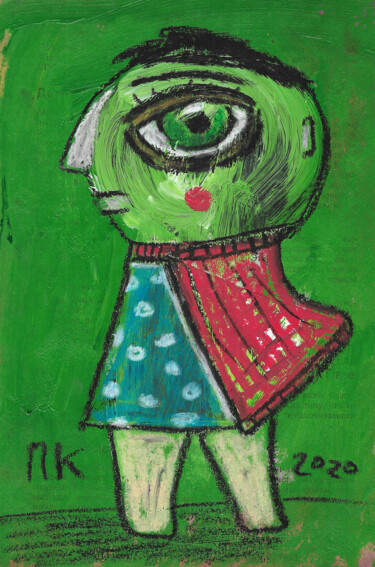 Dibujo titulada "Super man" por Pavel Kuragin, Obra de arte original, Pastel