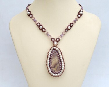 设计 标题为“Delicate necklace w…” 由Irena Zelickman, 原创艺术品, 首饰