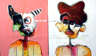 Peinture intitulée "Sans titre" par Patrick Santus, Œuvre d'art originale, Acrylique