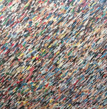 Collages intitulée "Fragmentation obliq…" par Thierry Spada, Œuvre d'art originale, Collages