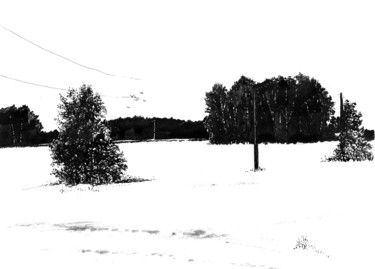 In the Middle of Winter 8. Среди зимы 8 图画 标题为“In the Middle of Wi…” 由Владимир Абаимов, 原创艺术品, 墨