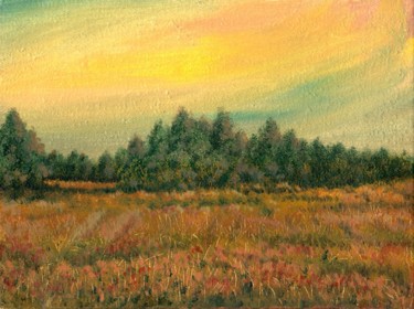 绘画 标题为“Among the Fields. A…” 由Владимир Абаимов, 原创艺术品, 油