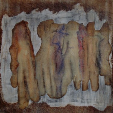 Painting titled "Le côté fou du flou" by Gerrit Gerard Visser, Original Artwork, Ink Mounted on Cardboard