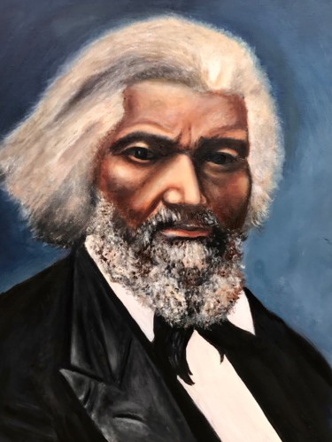 Peinture intitulée "Frederik Douglas Ab…" par Bernard Fouque, Œuvre d'art originale, Huile Monté sur Châssis en bois