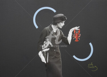 Les surprises du sac à main Collages intitulée "Les surprises du sa…" par Nelly Sanchez, Œuvre d'art originale, Collages