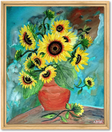Peinture intitulée "Aquarelle, Tourneso…" par Pierre-André Doriot, Œuvre d'art originale, Aquarelle Monté sur Métal