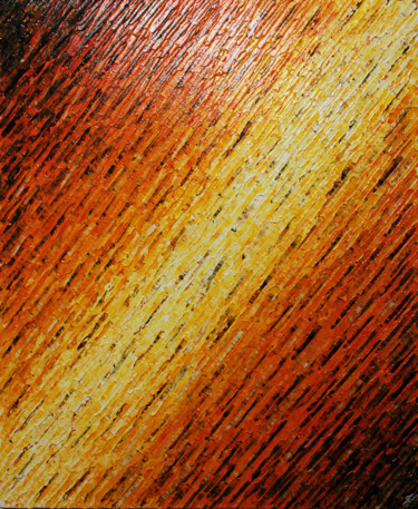 Texture couteau blanc orange Schilderij getiteld "Texture couteau bla…" door Jonathan Pradillon, Origineel Kunstwerk, Acryl Gemonteerd op Frame voor hout…