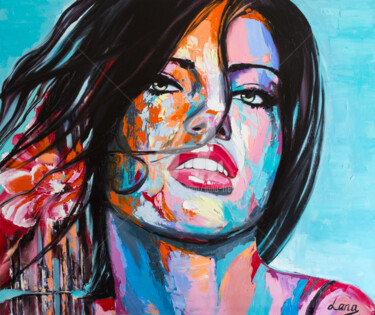 Peinture intitulée "Mojito on ice" par Lana Frey, Œuvre d'art originale, Huile Monté sur Châssis en bois