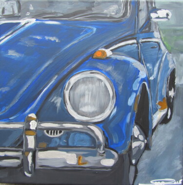 제목이 "VW Käfer Beetle blau"인 미술작품 Sepp Wörle로, 원작, 아크릴