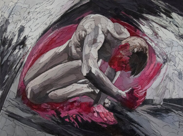 Pintura intitulada "Fear of falling int…" por Sergey Sovkov, Obras de arte originais, Óleo Montado em Armação em madeira