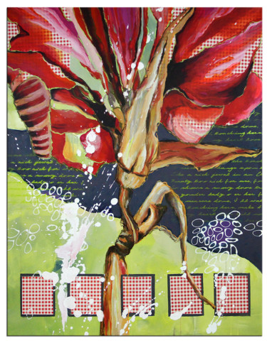 Marita Tobner "Stielikone" Mixed Media Collage Painting titled "Marita Tobner "Stie…" by Galerie Inspire Art, Original Artwork, Acrylic
