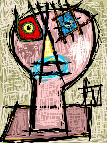 Digital Arts titled "l'épouvantail  #art…" by Franck Vidal, Original Artwork, Digital Painting