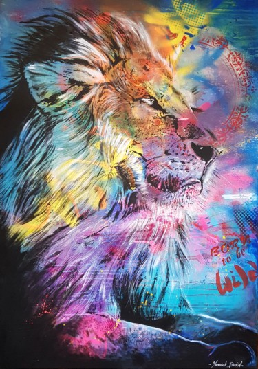 Born to be wild 3 Peinture intitulée "Born to be wild 3" par Yannick Boid, Œuvre d'art originale, Acrylique