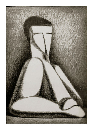 제목이 "Selfportrait #1"인 그림 Николай Седнин (Nicolas Sedninne)로, 원작, 흑연