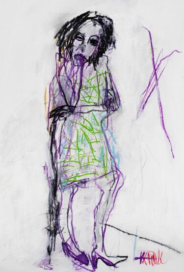 Drawing titled "Skizze III" by Barbara Kroll, Original Artwork, Pastel