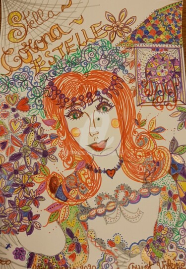 图画 标题为“ESTELLA” 由Valerie Guiot, 原创艺术品, 标记