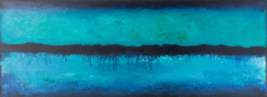 Schilderij getiteld "Blue horizon" door Stefan Fierros, Origineel Kunstwerk, Acryl