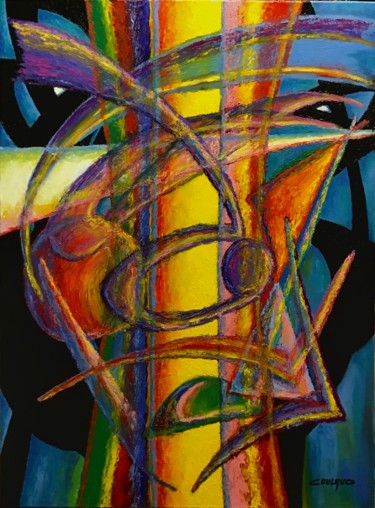 Peinture intitulée "Abstraction Figurat…" par Jean-Luc Coulaud, Œuvre d'art originale, Huile
